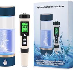 4 in 1 PH/ORP/H2/TEMP Meter Digital Water Quality Tester and Hydrogen Generator Water Bottle