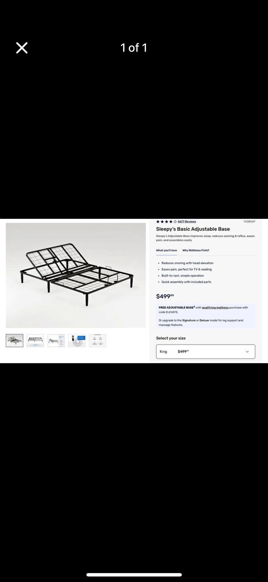 King Basic Adjustable Base.