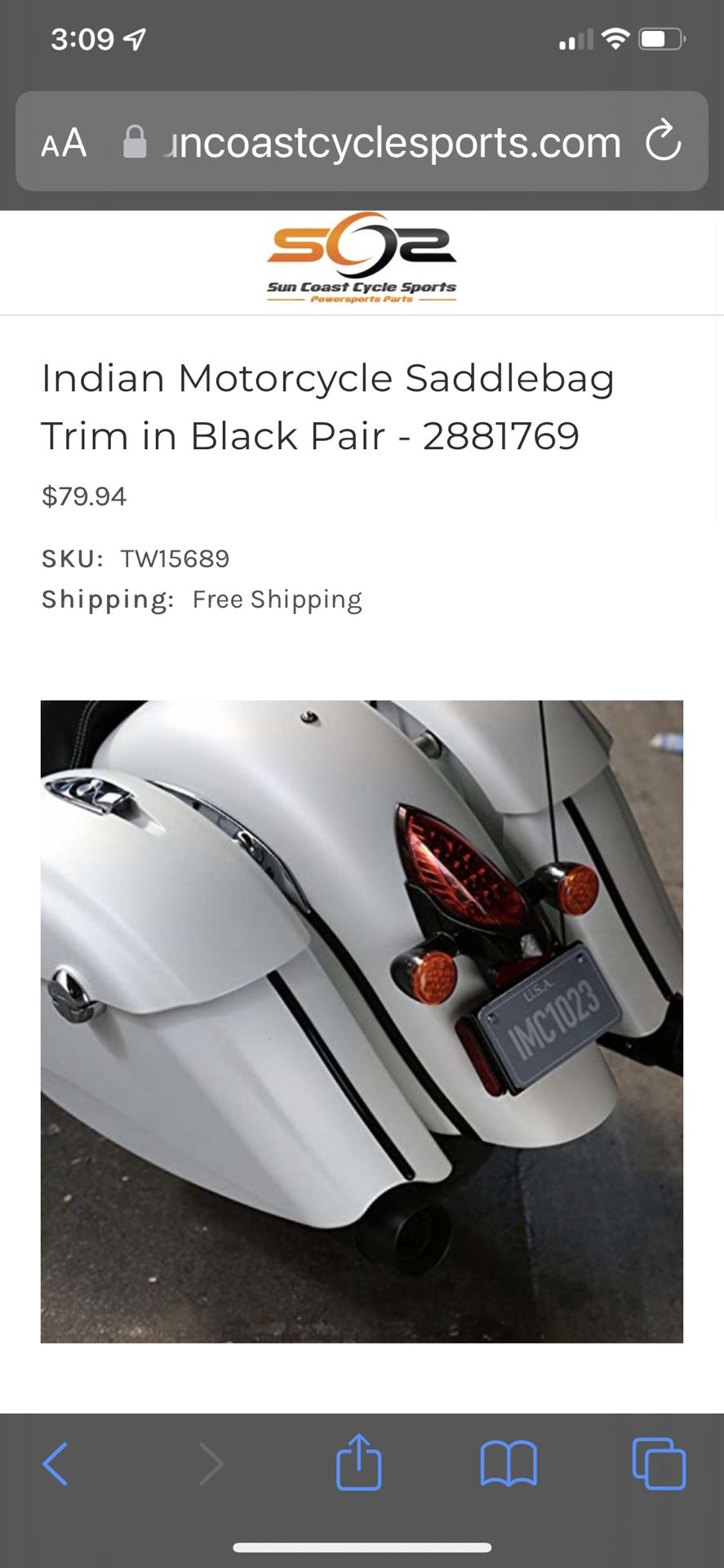 Indian K-Trim SDLBAG PN: (contact info removed)