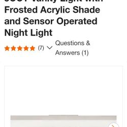 eldridge 24 in. 1-light brushed nickel led bathroom vanity light bar