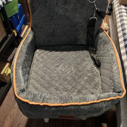 Pet Booster Seat,  Seat Belt, Gray