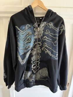 Travis Scott Fragment Skeleton Full-zip Hoodie