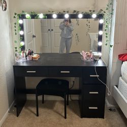 black makeup vanity 