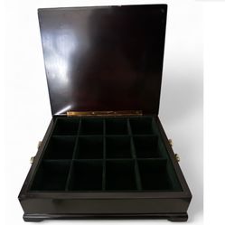 Vintage Bombay Company Wood and Velvet Lined Tea Chest / Jewery wooden box