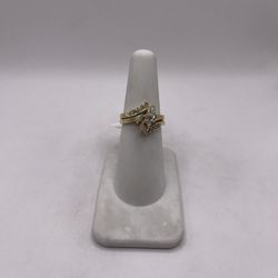 14kt Gold Duo Diamond Engagement Style Ring Set 