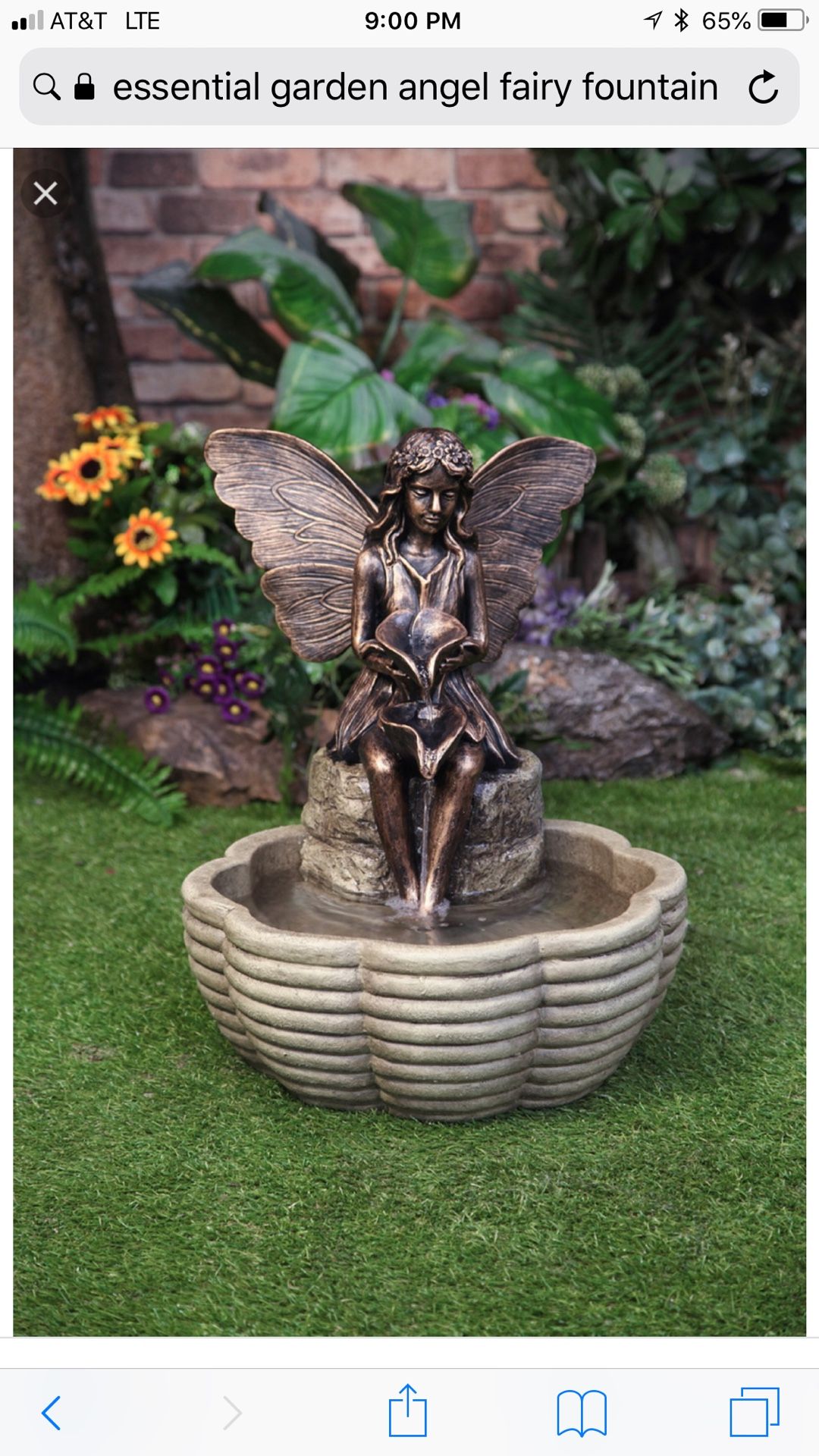 Essential Garden Angel Fairy Fountain