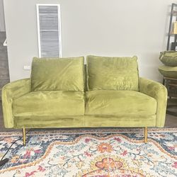 Green Velvet Sofa Set