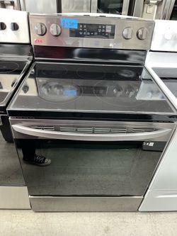 LG 30inch. 4-Burner Black Stainless Steel Electric Range