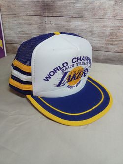 Los Angeles Lakers 80s Snapback Hat 87 88 Champions