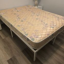 Queen Bed mattress With Frame