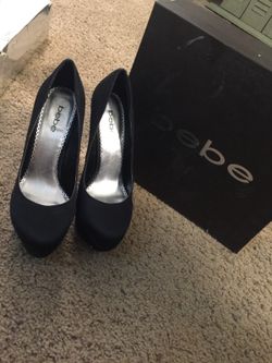 Bebe Black Wedges size 8