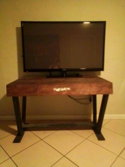 Rustic Wood and Metal TV Stand