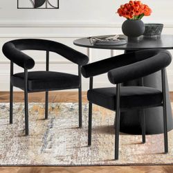 New York Modern Velvet Dining Chair (Set of 2)