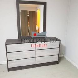 DRESSER WITH MIRROR 