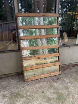 Vintage 1968 segmented wall mirror original wood crate find