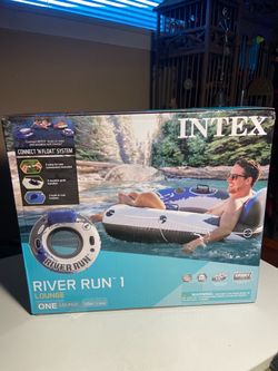 Brand New Intex River Run Inflatable Lounge 53” & Built in Cup Holders