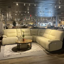 6PC Power Reclining Sectional