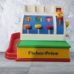 Vintage 1990 Fisher Price Cash Register Only *** Works*** 