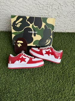 Bapesta Shoes Red/White 