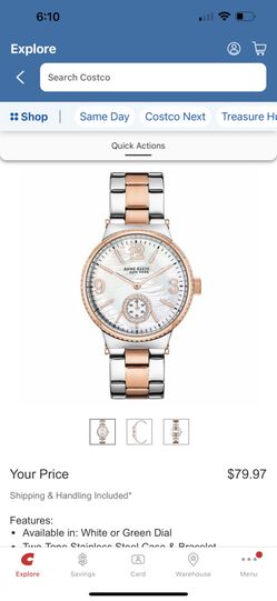 Anne klein watch costco sale