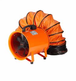 Portable Ventilator 12 in. Heavy Duty Blower Fan with 16.4 ft. Duct Hose 560W Industrial Utility Blower 2894CFM, Orange