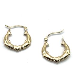 10kt Dolphin Baby Hoops