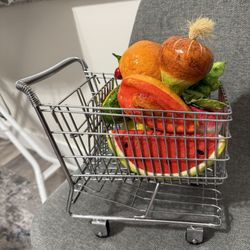 Pretty Home Decoration Mini Shopping Cart Fruit And Vegetable! New   