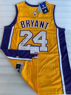 Kobe Bryant Signed Autographed Yellow #24 Jersey Swingman Adidas with PSA COA