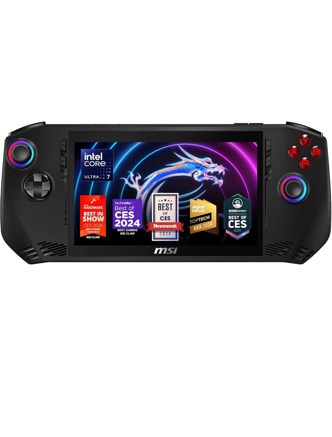 MSI Claw PC Gaming Handheld: Intel Ultra 7-155H, 7" FHD 120Hz Display, 16GB LPDDR5, 1TB NVMe SSD, MicroSD Card Reader, Thunderbolt 4, Win 11 Home: Bla