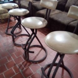 Lot Of 4 Bar Stools, Sunday Sale 