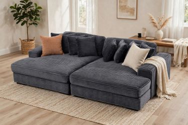 Alexent Karen Oversized Corduroy Modular Sectional Sofa