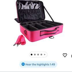Large Make Up Case With Trolley Strap 