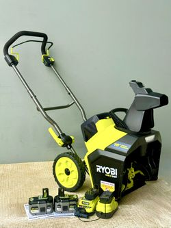 Brand new Ryobi 18V HP Brushless 18 in. Single-Stage Cordless Electric Snow Blower with (2) 6.0 Ah Batteries and Chargers