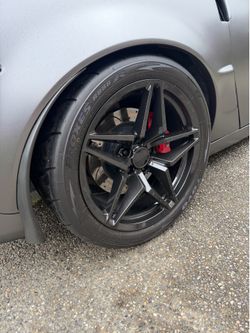 345-30-19 Toyo R888 tires on zr1 19x12 wheels 5x120 lug pattern