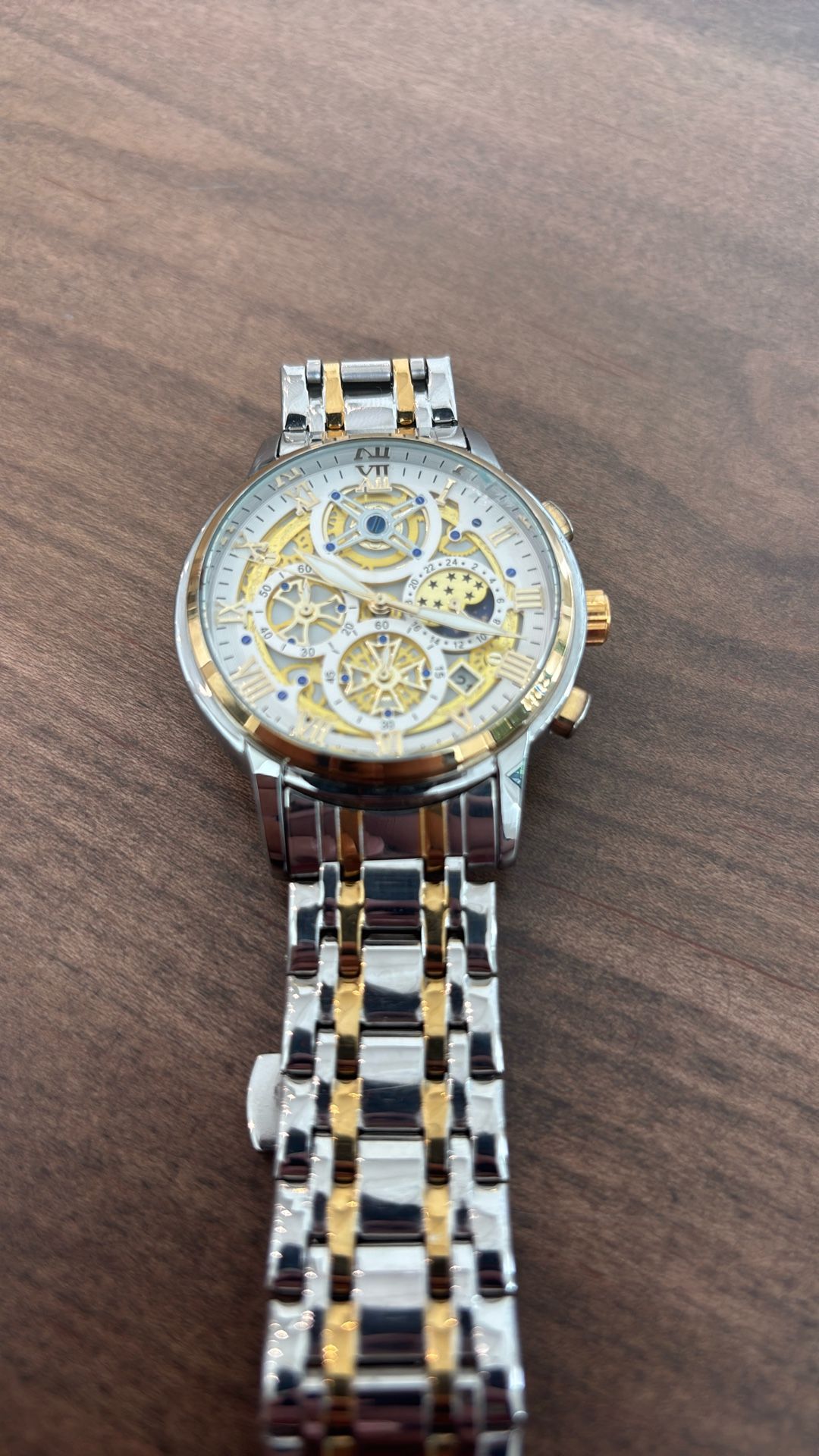 Lige Gold And Silver Dress Watch