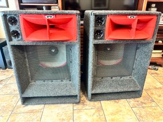 Vintage Cerwin-Vega V-35 PA Speakers – Original Hollywood 15BEM Cast-Frame Woofers – Excellent –