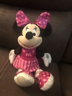 Disney Minnie Mouse 10" Plush Doll - Stuffed Toy- Pink Dress