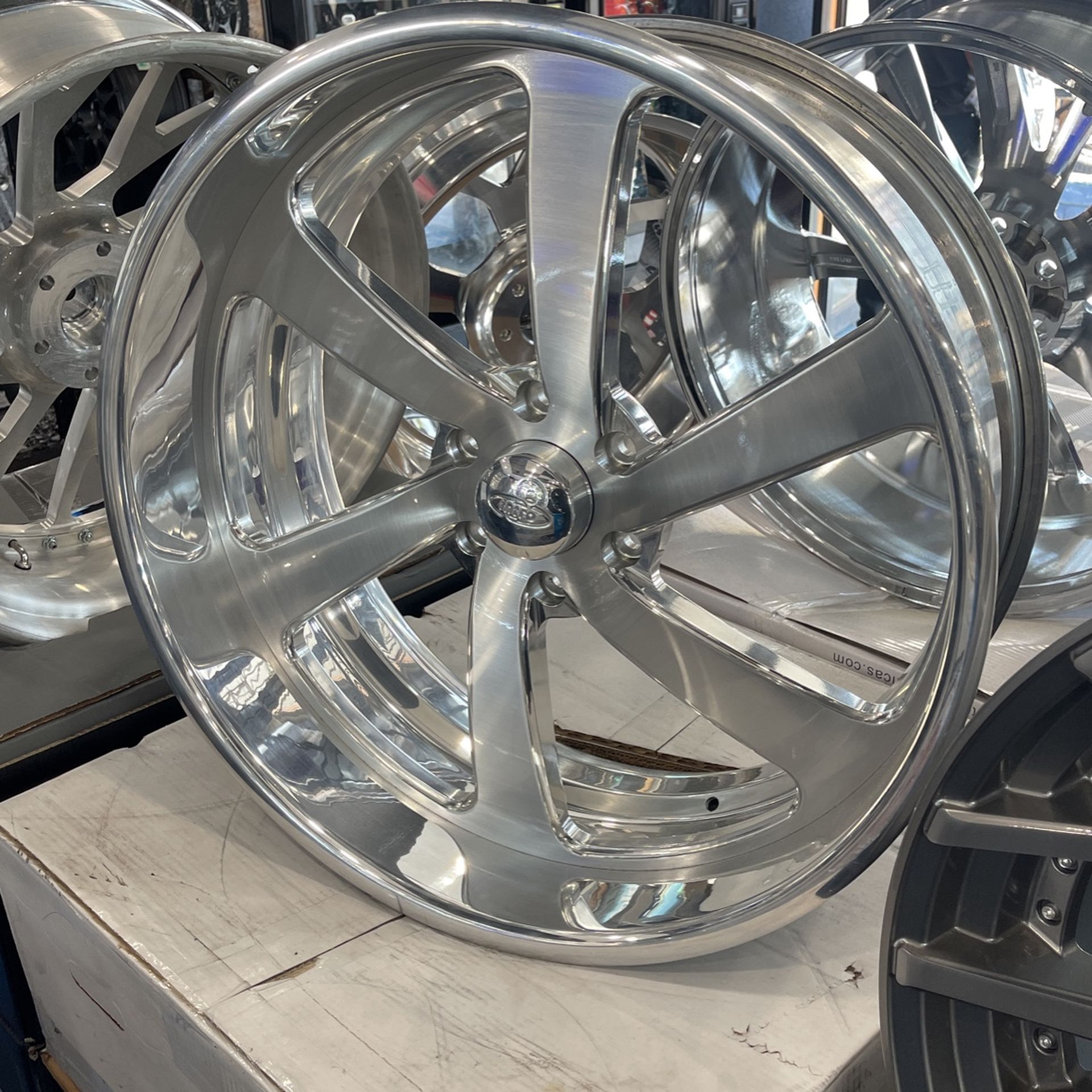 Intro Twisted 6 Rally Brushed Face Polished Lip 6x139 Bolt Pattern 24x9 Front 24x10 Rear