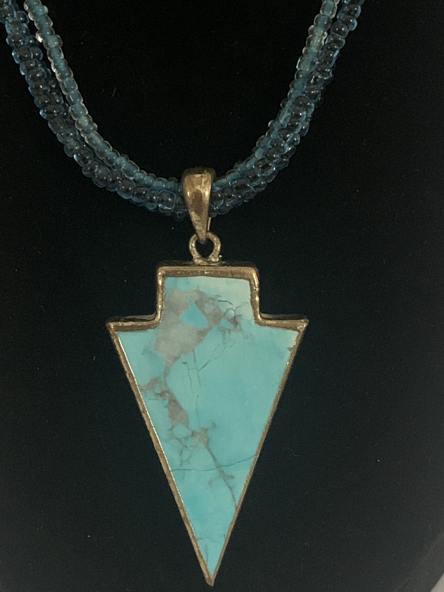 Turquoise Arrow Pendant Necklace 