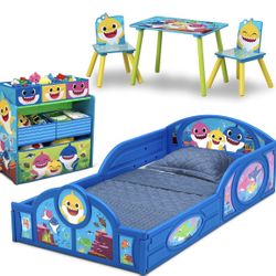 Delta Children Baby Shark 4-Piece Room-in-a-Box Bedroom Set