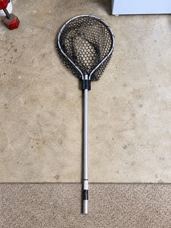 Folding Aluminum Fishing Landing Net – Rubber Mesh