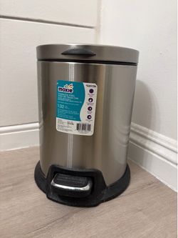 MOXIE 5 Liter Brushed Stainless Steel Steel Indoor/Outdoor Kitchen, Bathroom Trash Can 5L, 1.32 Gallon