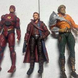 Flash Starlord & Aquaman Action Figures