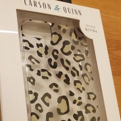 Carson & quinn premium fashion cheetah clear case for iPhone 6s, iPhone 7, iPhone 8