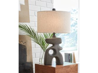 Danacy Distressed Black Table Lamp