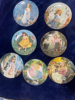Vintage nursery rhyme plates