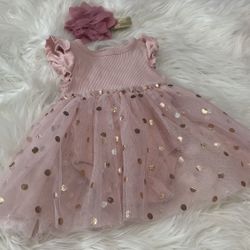 Madison Layne 1PC Baby Dress w/ Headband *0-3 Months
