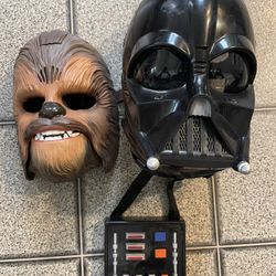 Star Wars Chewbacca And Dark Vader Mask