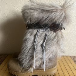 Bearpaw Snow Boots Kola Calf Skin Sheep Goat Fur