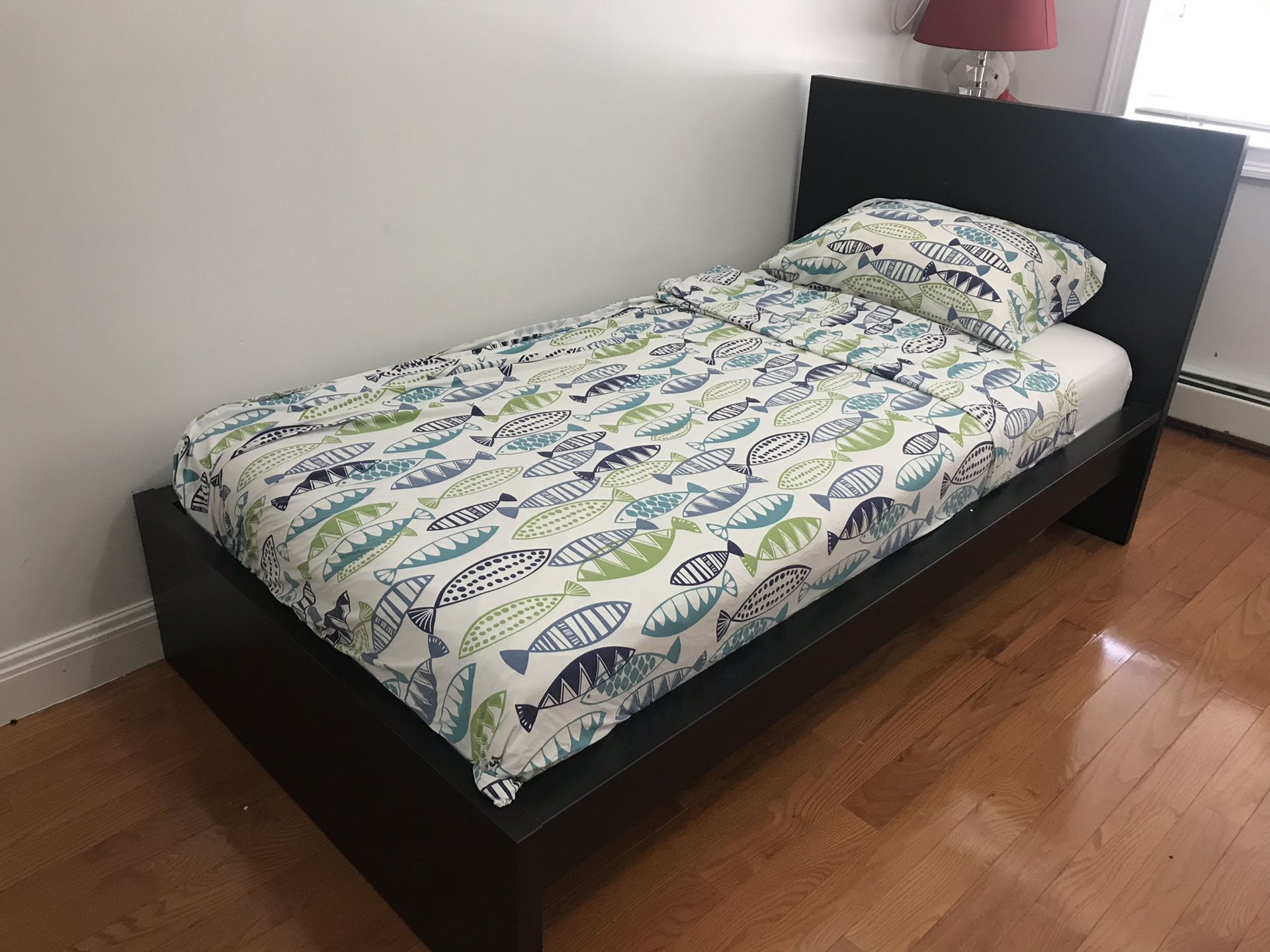 IKEA Twin Malm bed frame ( black brown)